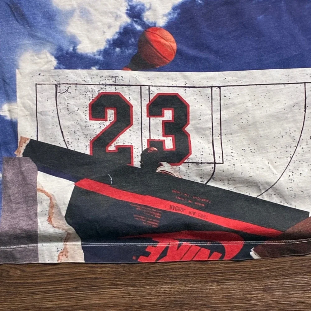 Nike Air Jordan 36 Slam Dunk Graphic T Shirt Men's XL All Over Print CJ6298